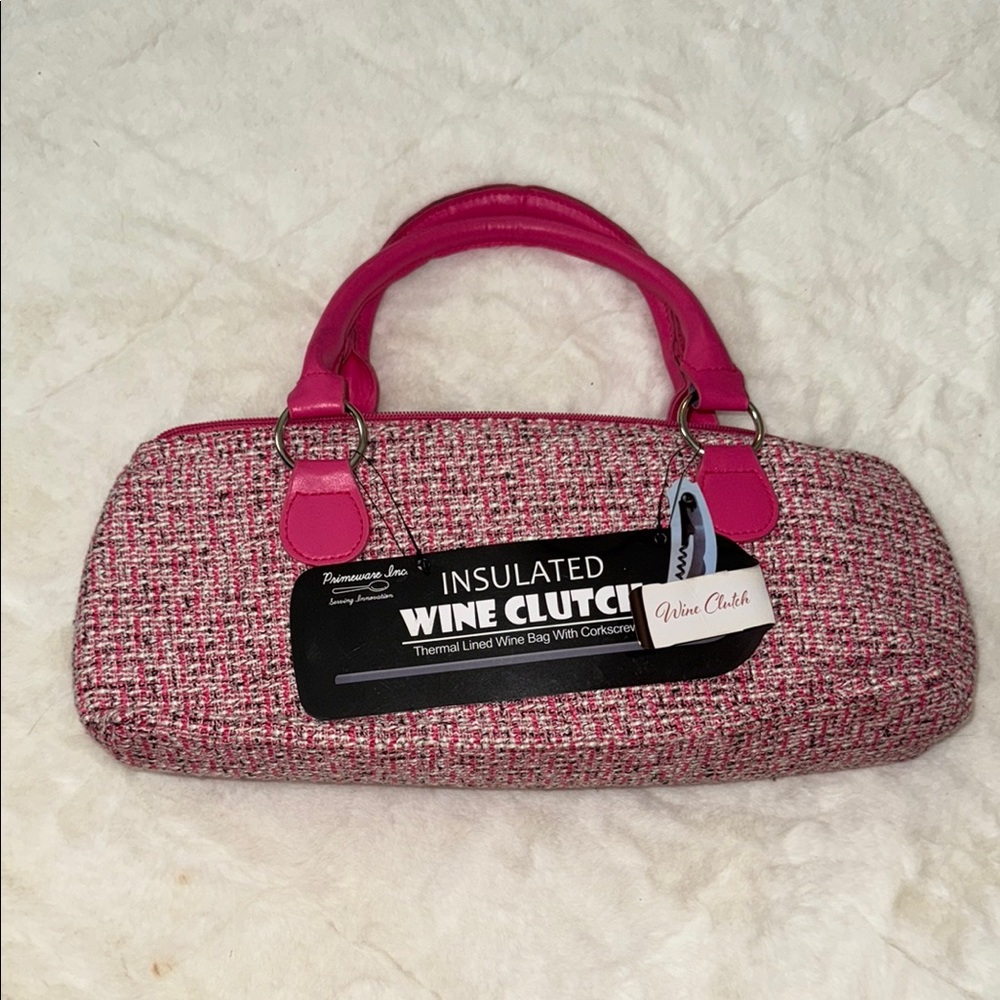 Thermos Pink Clutch with Textured Design